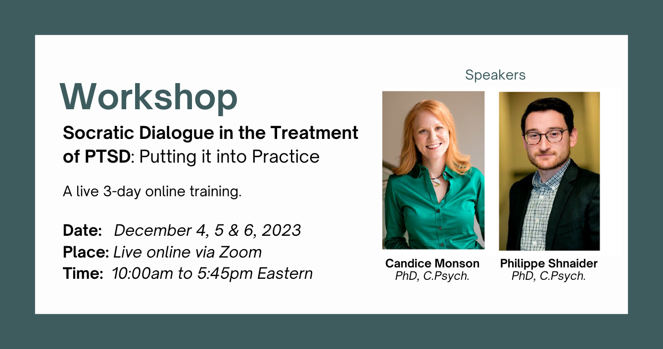 Socratic Dialogue in the Treatment of PTSD: Putting it into Practice (Dec 4-6, 2023), Online